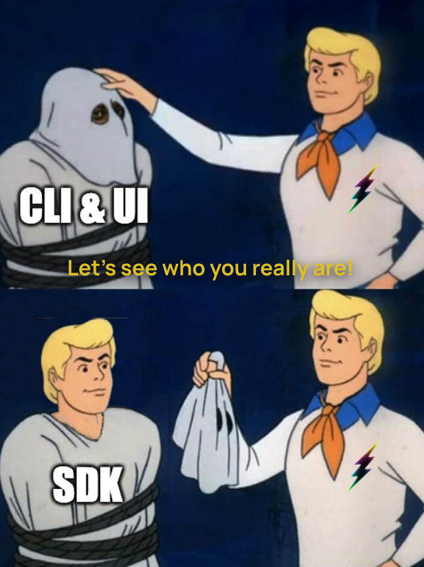 CLI & UI behind the scene SDK funney meme